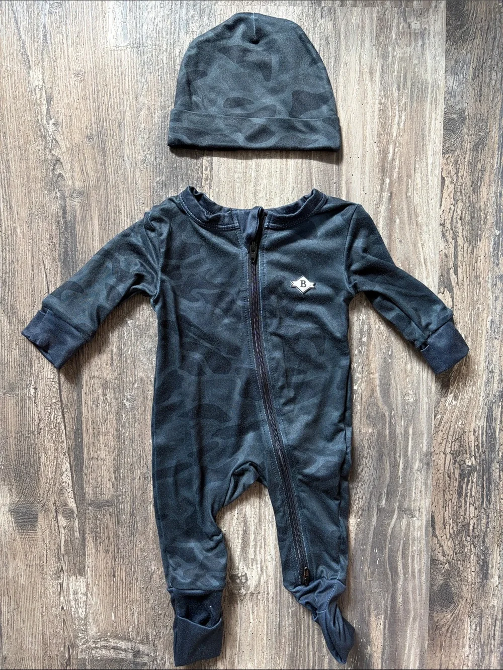 Baby Boy Multi-Color Onesie & Outfit Bundle- Navy, Blue, Gray, Green, Orange - Picture 7 of 7